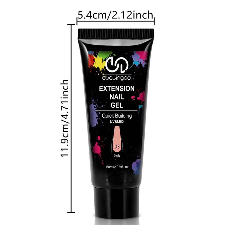 HL Poly Gel Nagelverlängerungs-Gel, 60 g, Glänzend - Bild 4