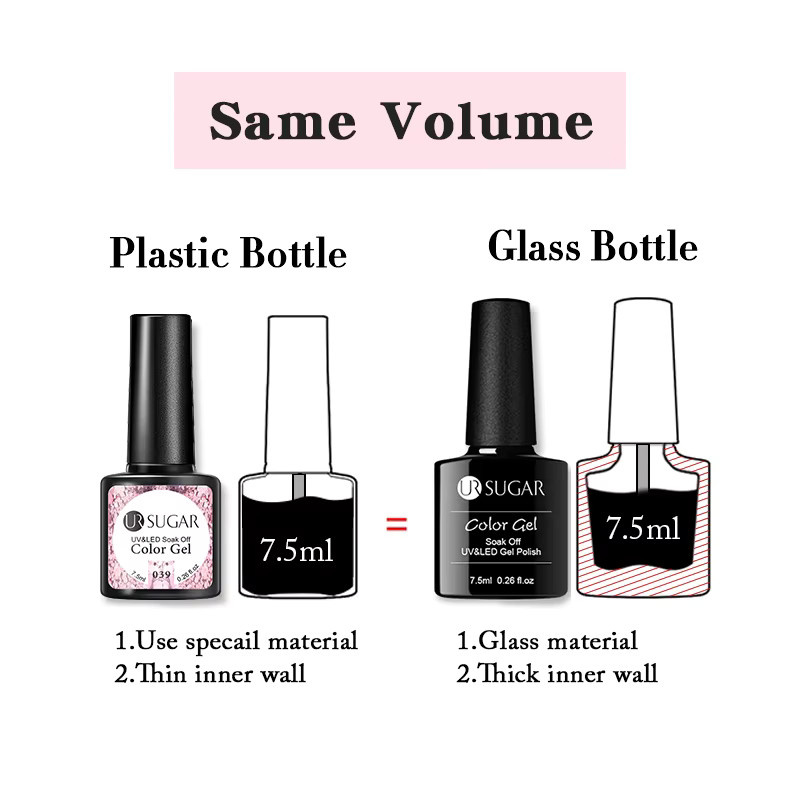 UR SUGAR Gel Nagellack, Nude Pink, Schimmernd, 7,5 ml - Bild 4