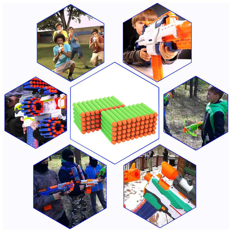 HUOBAO Spielzeugpistole, Nachfüllpack, 100 Stück Dartpfeile mit Weichem Hohlkopf - Bild 3