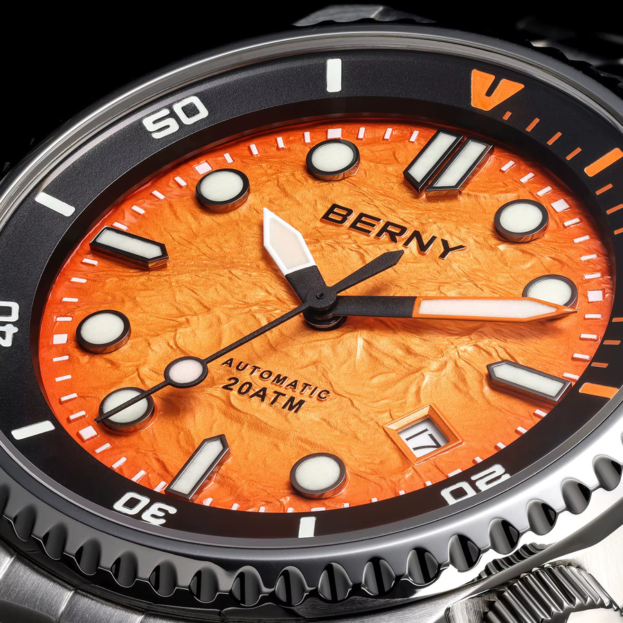 BERNY Automatikuhr, Edelstahl, Saphirglas, 42 mm, Herren - Bild 2