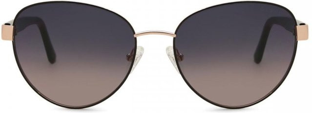 Guess GU00101 Sonnenbrille, Vollrand, Oval, Metall, Schwarz, Gold, Grau, Damen - Bild 1