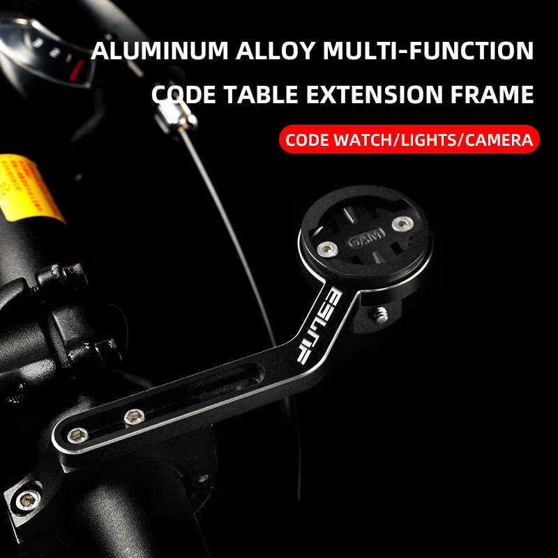 ESLNF Fahrradcomputerhalter aus Aluminiumlegierung in Schwarz für Garmin und Bryton GPS-Geräte am Rennradlenker - Bild 2