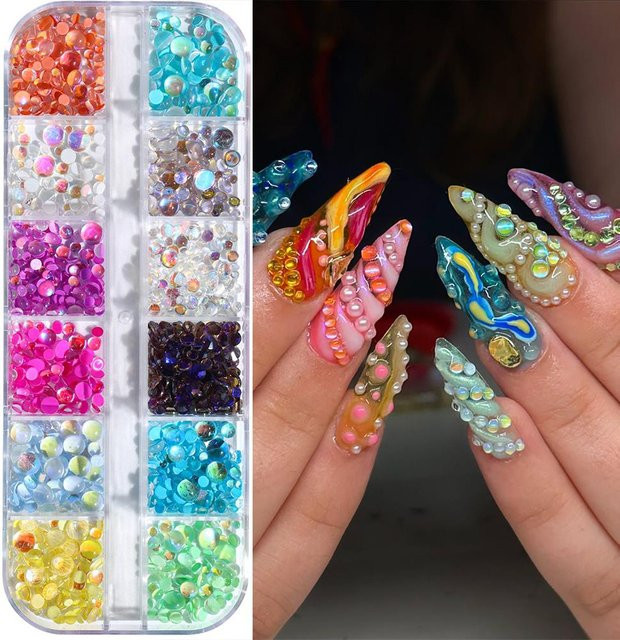 MAFANAILS Nagelcharms Meerjungfrauen-Perlen, Glänzend, Unisex - Bild 1