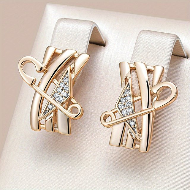 YoYo Creolen, Gold, Zirkonia, Damen - Bild 1