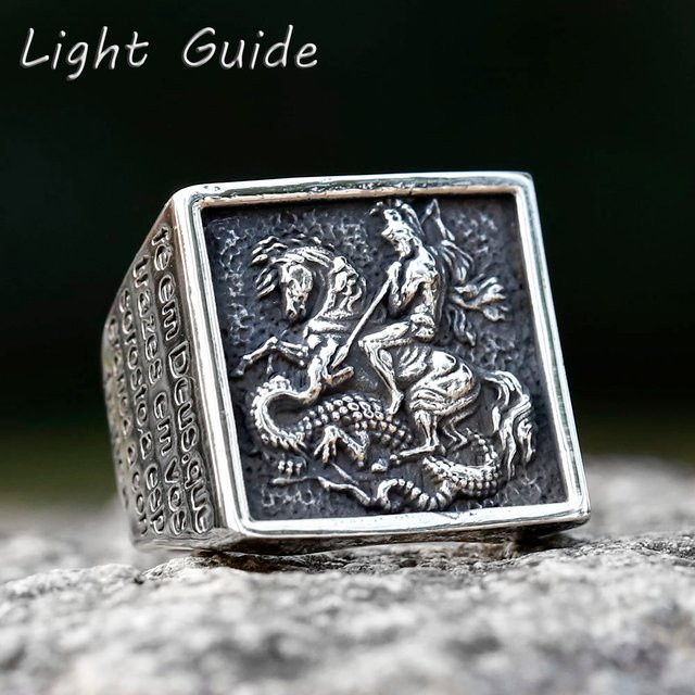 Ring Edelstahl, Vintage, Silber, Herren - Bild 1
