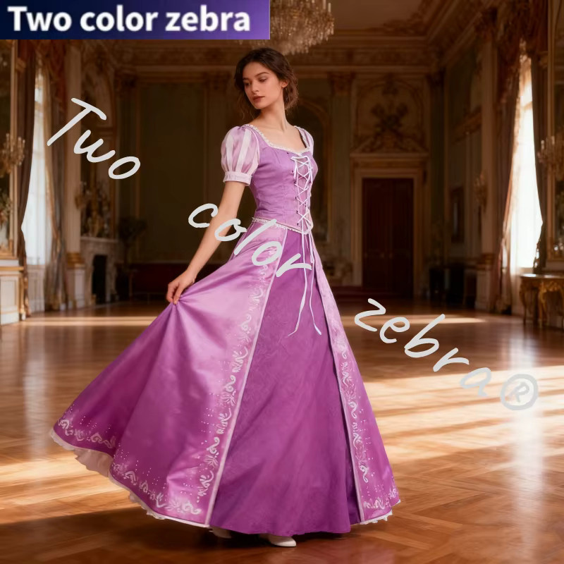 Disney Prinzessin Rapunzel Cosplay Kostüm, Lila, Plüsch / Textil - Bild 2