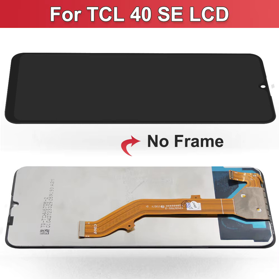 TCL 40 SE Ersatzdisplay mit 6,75 Zoll Touchscreen-Digitizer-Baugruppe und Rahmen in Schwarz - Bild 2
