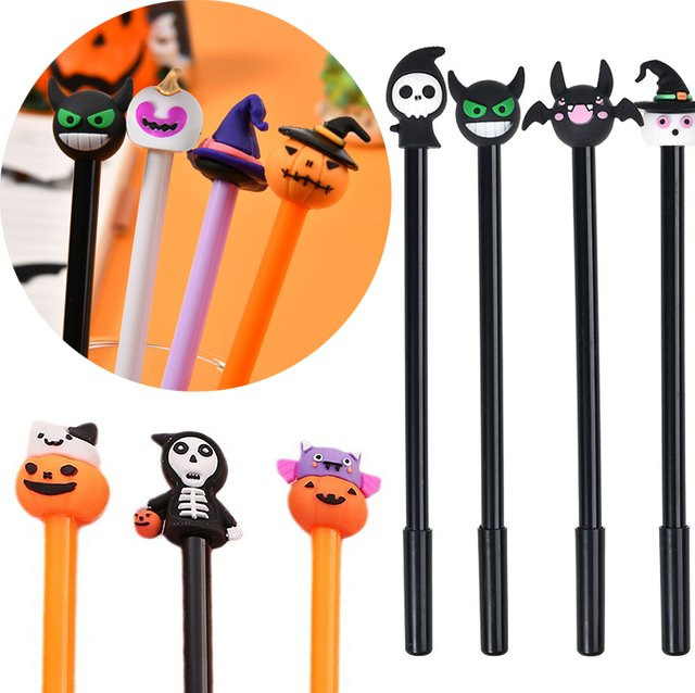 ZYF Halloween Gelstifte Set mit 5 Teilen in Multicolour für Kinder und Erwachsene mit Kürbis, Geist und Zombie Motiven - Bild 1