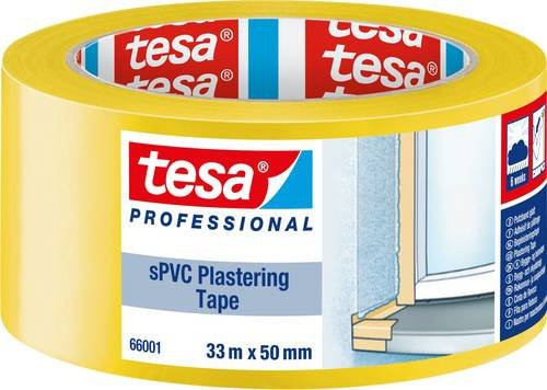 tesa Professional Putzband 66001 sPVC glatt, Farbe Gelb, Breite: 50 mm, Länge: 33 m - Bild 1