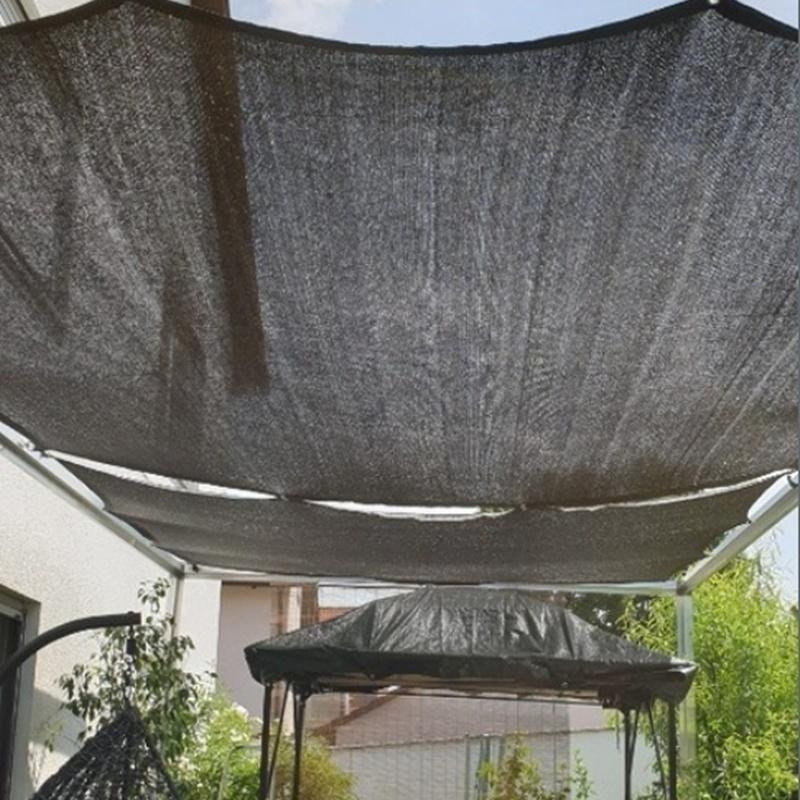 ura trade Anti-UV-Sonnenschutznetz aus HDPE für Pavillon, Pergola und Gewächshaus, Schwarz, B x T: 5 x 3 m - Bild 7