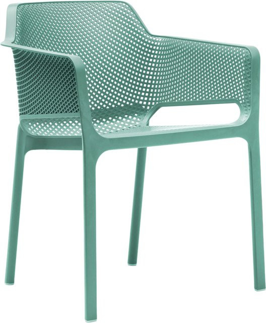 Nardi Net Armlehnstuhl Set aus 4 Stück in Mint, stapelbar und UV-beständig, B/T/H: 60,5 x 58,5 x 80 cm - Bild 1