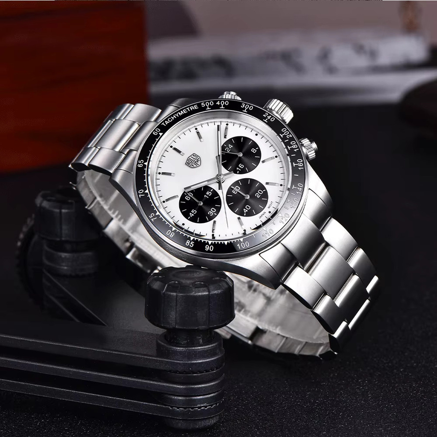 Rollstimi Chronograph, Quarz, Edelstahl, Blau, Saphirglas, Herren - Bild 3