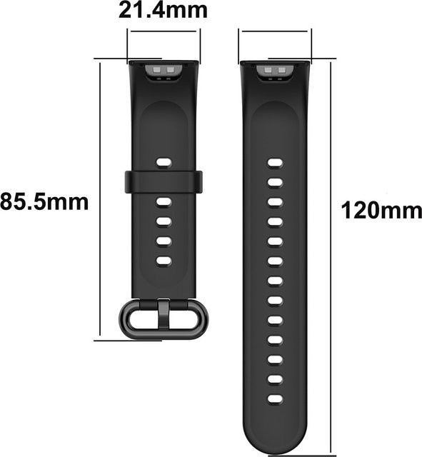 Xiaomi Uhrenarmband Silikon, Schwarz, Redmi Watch 2 Lite, Xiaomi Poco - Bild 1