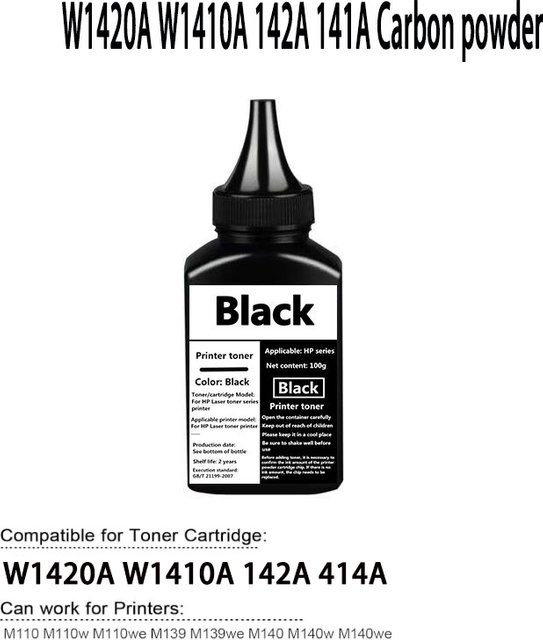HP Tonerpatrone Schwarz für LaserJet MFP M139w M140w M110w M140a M110a Drucker W1420A W1410A 142A 141A - Bild 1