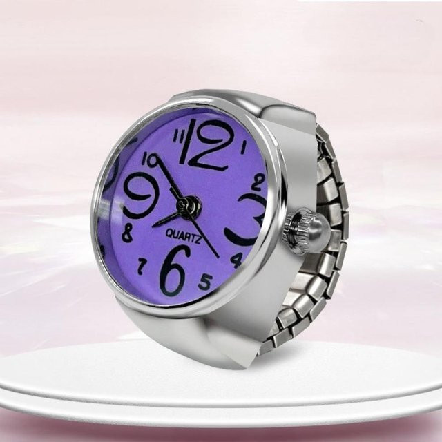 Armbanduhr-Ring Messing, Quarz, grau, Unisex - Bild 1