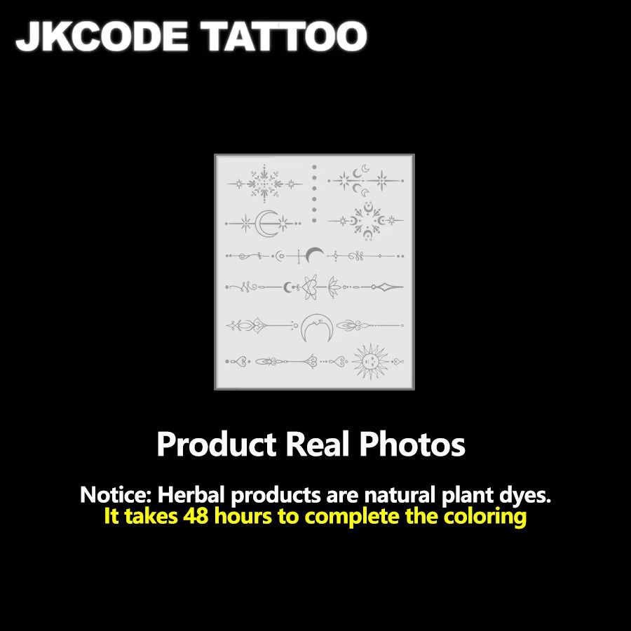 JKCODE TATTOO Semi-permanente Tattoo-Designs, Unisex - Bild 2