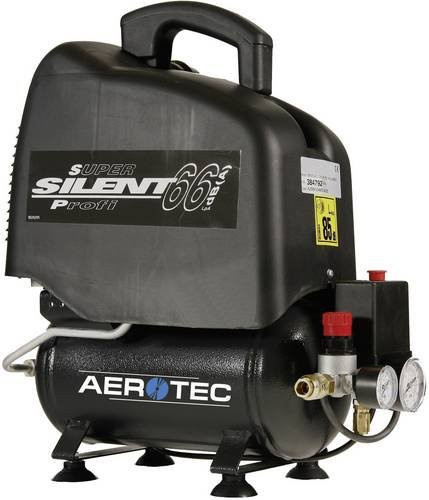 Aerotec Druckluft-Kompressor Vento Silent 6 in Schwarz, 6l, 8 bar, 0,7kW, 230V - Bild 1