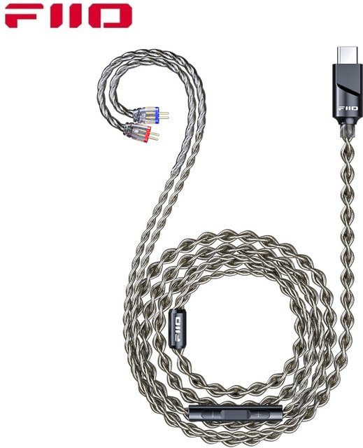 FiiO LS-TC2 Upgrade-Kabel mit USB-C Anschluss, 0,78 mm 2-polig, inklusive Mikrofon für Sprachanrufe und DSP-Audiodekodierung - Bild 1