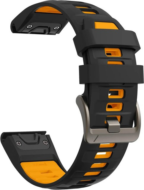 MY-CASE Uhrenarmband Silikon, 22mm, Schwarz, Unisex - Bild 1