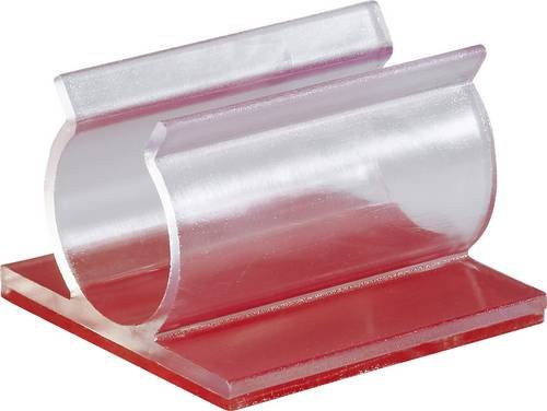 TRU Components Selbstklebender Befestigungssockel Transparent mit maximalem Bündel-Durchmesser von 12,70 mm - Bild 1