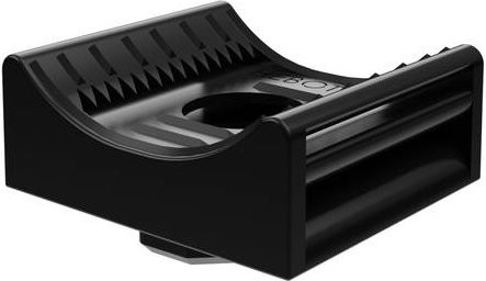 Hebotec KBS-B8M 8-35 20 Klettbandsockel aus Aluminium in Schwarz, 10 Stück - Bild 1
