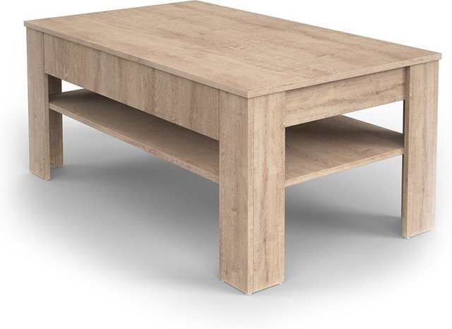 Vicco Couchtisch mit Schublade in Braun, rechteckig, B: 92,2 cm, T: 60 cm - Bild 1