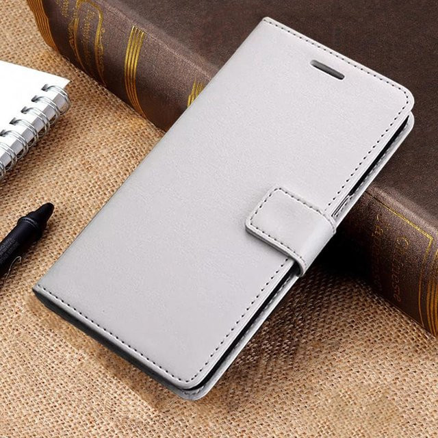 Magnetische Leder-Brieftasche als Flip Cover für Huawei Honor 20 Pro 20i 10i 10 Lite 9X 8X 8A 8C 8S in Weiß - Bild 1