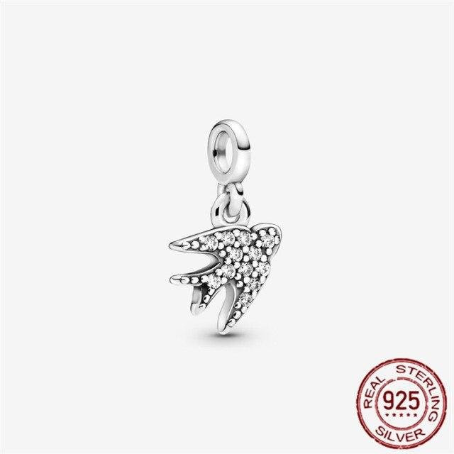 Charm Schwalbe, 925 Silber, Zirkonia, Damen - Bild 1