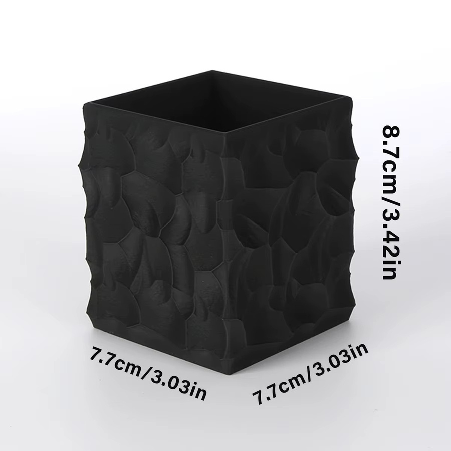 Schwarzer Obsidian Stifthalter aus Kunststoff als multifunktionaler Schreibtisch-Organizer für dein Büro oder Zuhause - Bild 5
