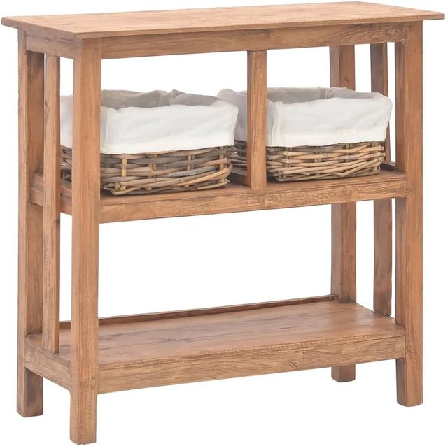 vidaXL Konsolentisch aus massivem Mahagoniholz in Braun, B/T/H: 69 x 28 x 70 cm - Bild 1