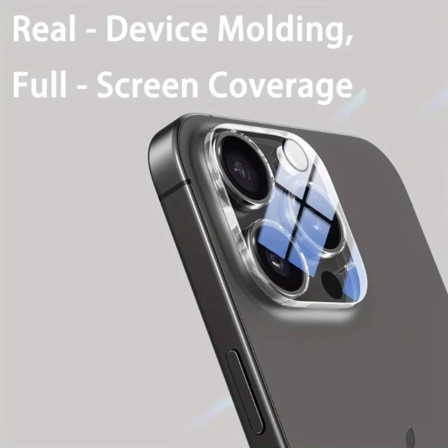 6-teiliges Schutzset für iPhone mit 3 transparenten Panzerglas-Displays und 3 Objektivschutzfolien - Bild 5
