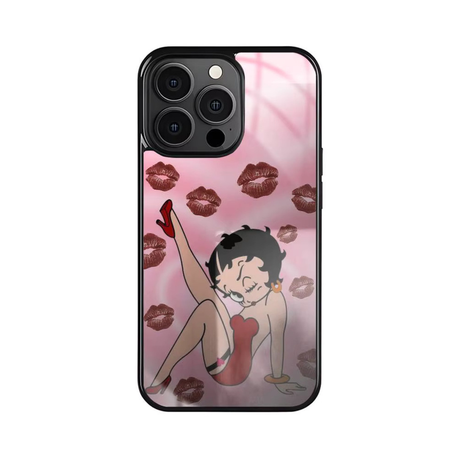 Anime Cartoon B-Bettys B-Boop Handyhülle für iPhone 16 15 14 13 12 11 Pro Max Plus Mini mit magnetischer MagSafe kabelloser Ladefunktion - Bild 7