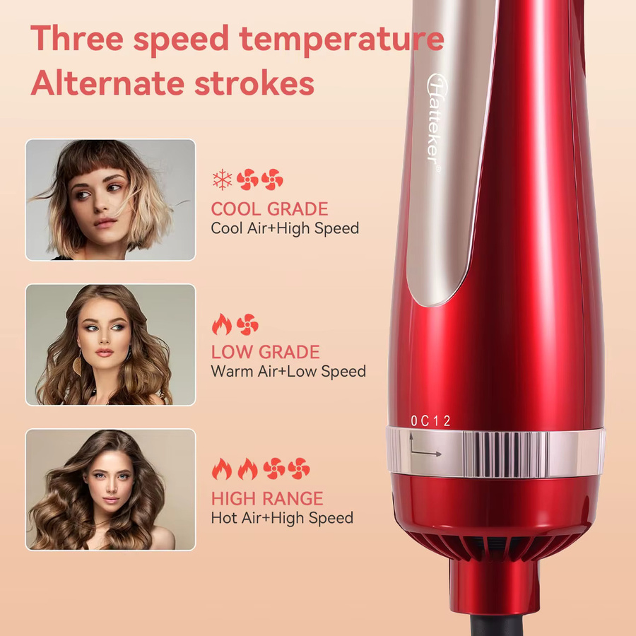 Hatteker Automatischer Rotierender Heißluftkamm, Haarstyling-Föhnkamm - Bild 5