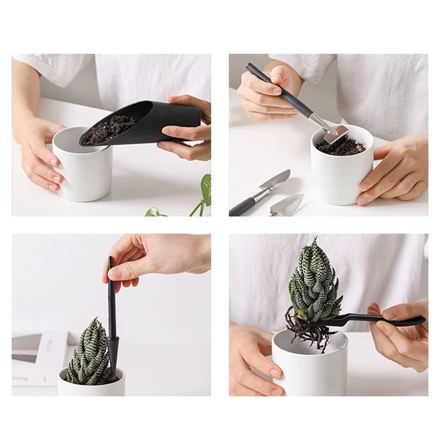 Weytoll 15-teiliges Gartenpflanzwerkzeug-Set für Bonsai und Sukkulenten in Schwarz - Bild 5
