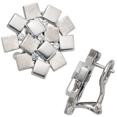 Colfem Ohrstecker 925 Silber, Zirkonia, Unisex - Bild 1