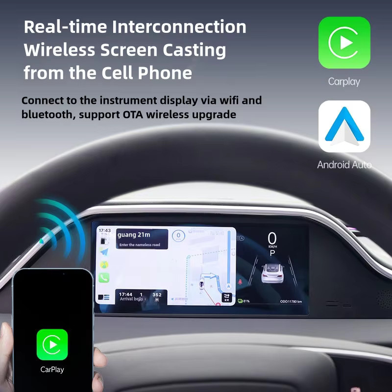 RTS Smart Head-up-Display Instrumentencluster für Tesla Model 3 und Model Y Highland Juniper mit CarPlay, 8,9 Zoll, Schwarz - Bild 5