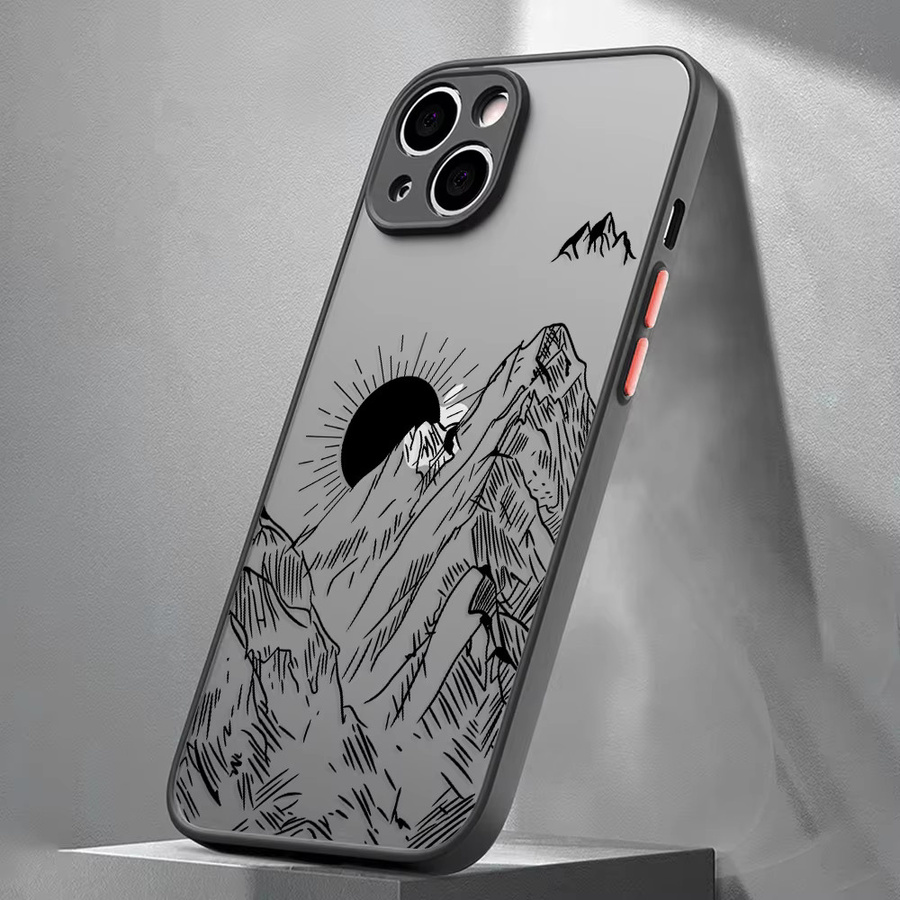 Mountains Sunrise Line Matte Hard Cover Handyhülle für Apple iPhone 16 15 14 13 12 11 Pro Max Plus Mini X Xs XR 7 8 - Bild 4