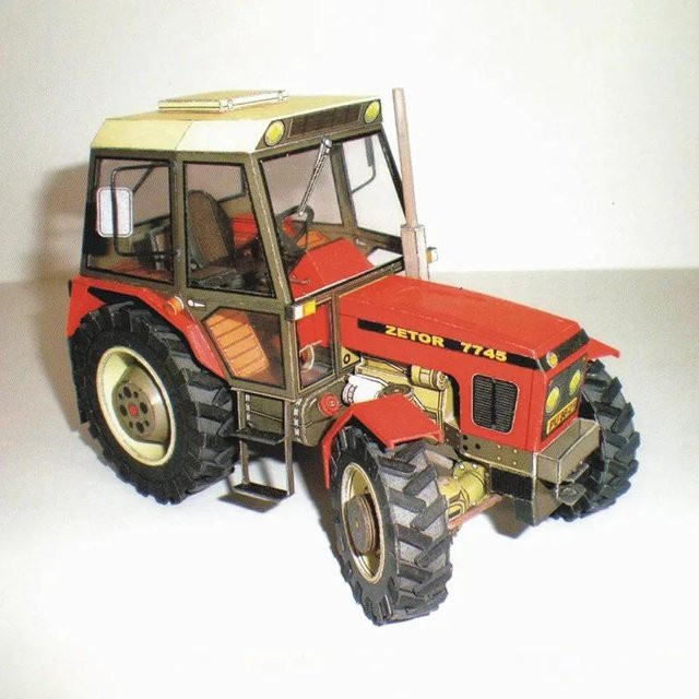 Binchi Outdoor Product Zetor 7745-7211 Traktor, Kartonmodellbau-Bausatz, Fahrzeugmodell - Bild 1