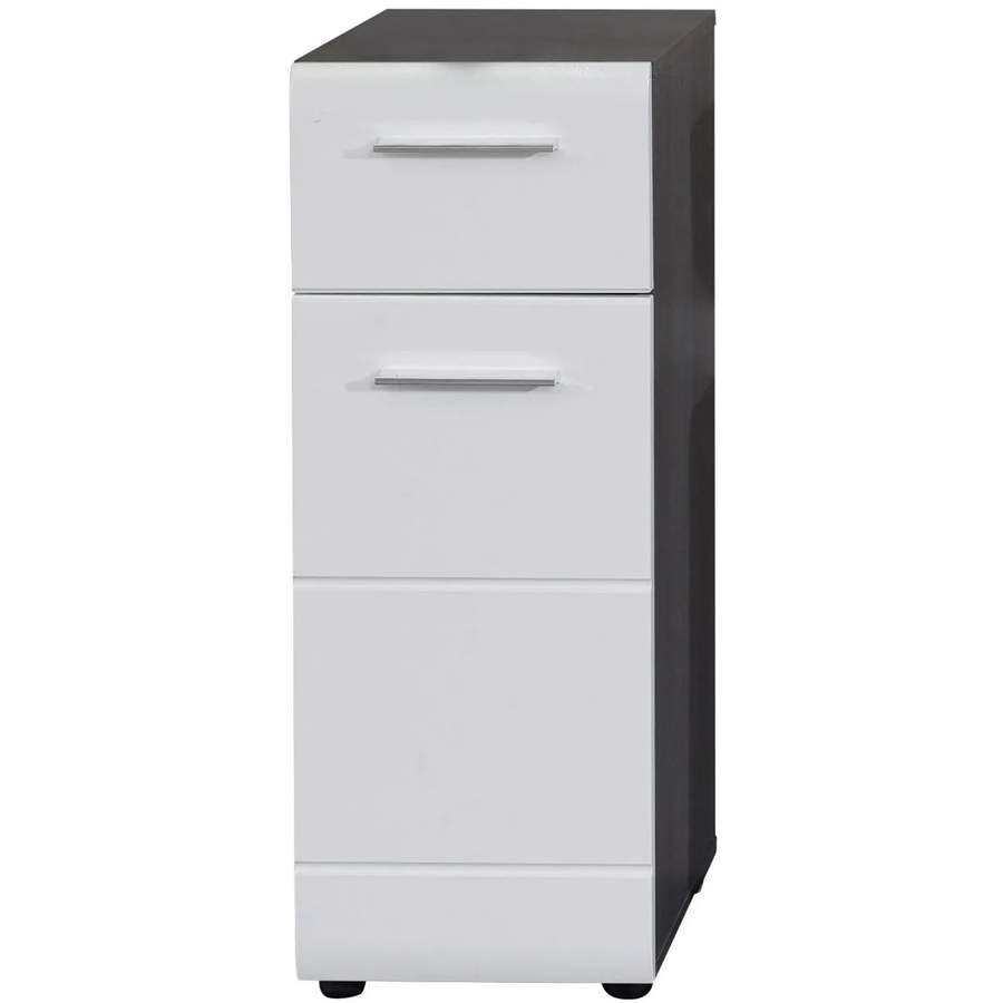 Trendteam Bad-Hochschrank LineSkinBD Weiß Hochglanz Kassetten-Optik Breite: 30 cm, Tiefe: 31 cm - Bild 2