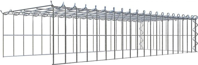 Gabiona Anbaukorb Typ 4 aus Stahl in Silbergrau, B/T/H: 100 x 20 x 40 cm, Maschenweite 5 x 10 cm - Bild 1