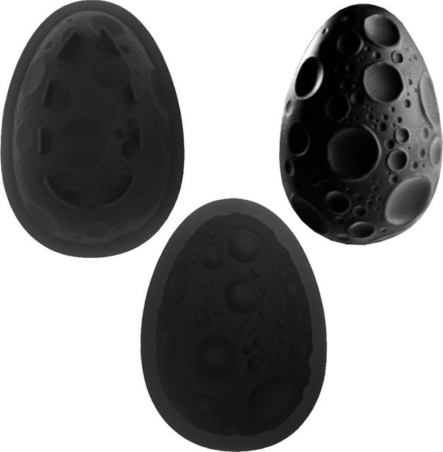 Meibum Silikon Backform Mond Ei Form für Mousse und Schokoladen Desserts in Schwarz - Bild 1