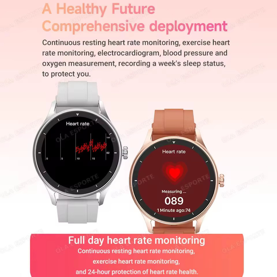 Ola Esporte Smartwatch, Weiß, Silikon, Unisex, Wasserdicht - Bild 4