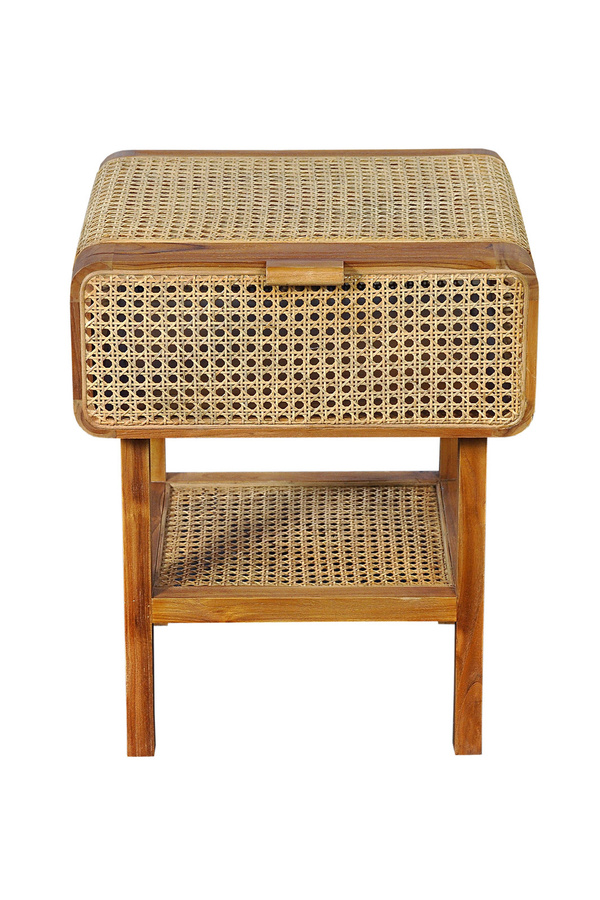 SIT-Möbel ROMANTEAKA Nachtkommode aus Teakholz mit Rattan in Braun - Bild 1