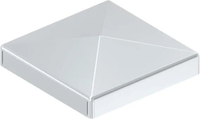 FeNau Pfostenkappe aus Stahl, galvanisch verzinkt, Farbe Silber, für Rohr 40 x 40 mm - Bild 1