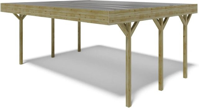ALTANKA Carport Garagendach PVC Abdeckung Grün, B: 606 cm, T: 503 cm - Bild 1