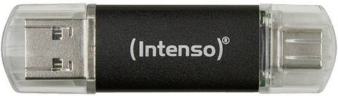 Intenso Twist Line USB-Stick 128GB Anthrazit mit USB-A und USB-C Anschluss - Bild 1