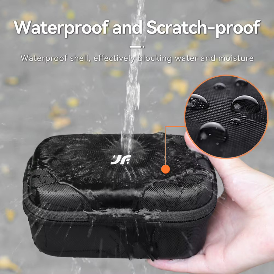 XFJI Kamera-Griff-Aufbewahrungstasche in Schwarz für Insta360 Ace Pro 2, harte Reisebox für Zubehör und Schutzrahmen - Bild 3
