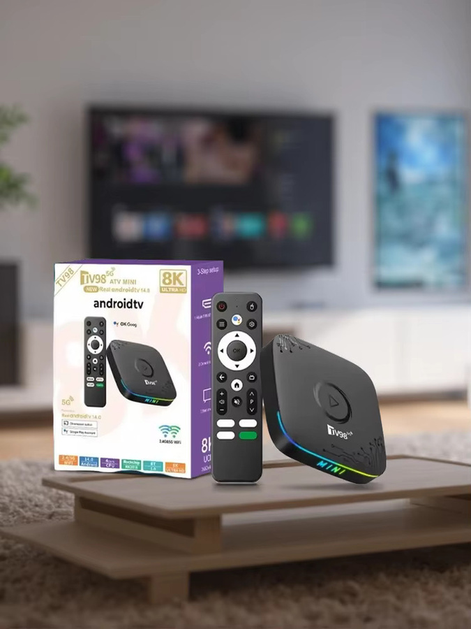 CLIBABIQBOX Smart Home Theater TV Box 2026 PK T1 mit Android 14, 8GB RAM, 128GB Speicher, Rockchip RK3518, WiFi6, Bluetooth 5.0 und Google Assistant, Schwarz - Bild 4