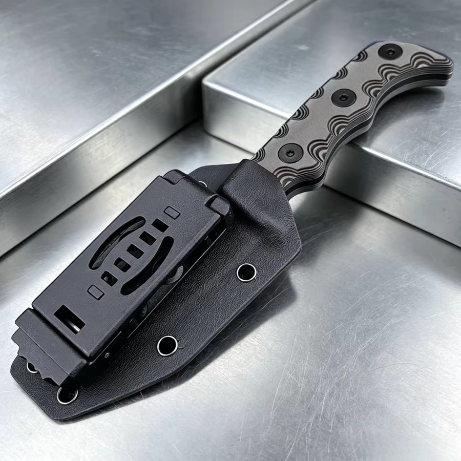 Agent 007 Outdoor-Messer mit feststehender Klinge aus 7Cr13Mov und G10-Griff in Schwarz - Bild 5