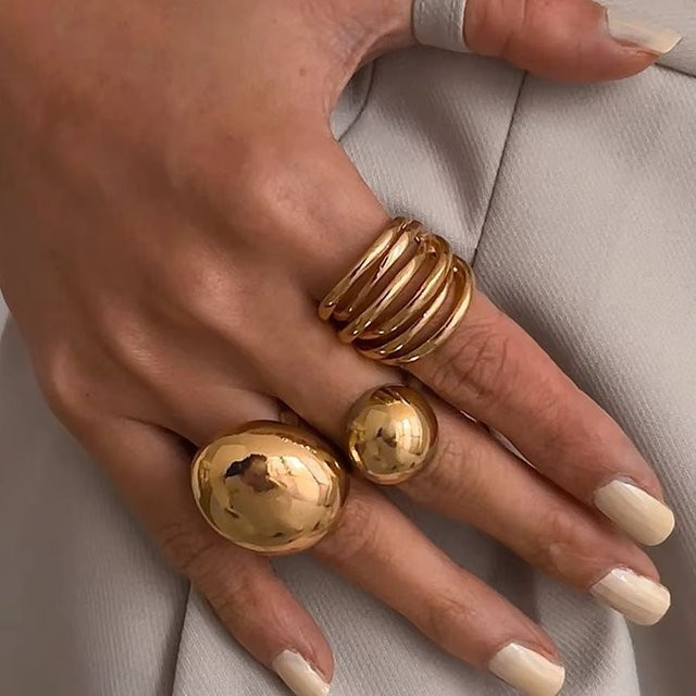 Ingemark Ringe, 3er-Set, Gold, Unisex - Bild 1